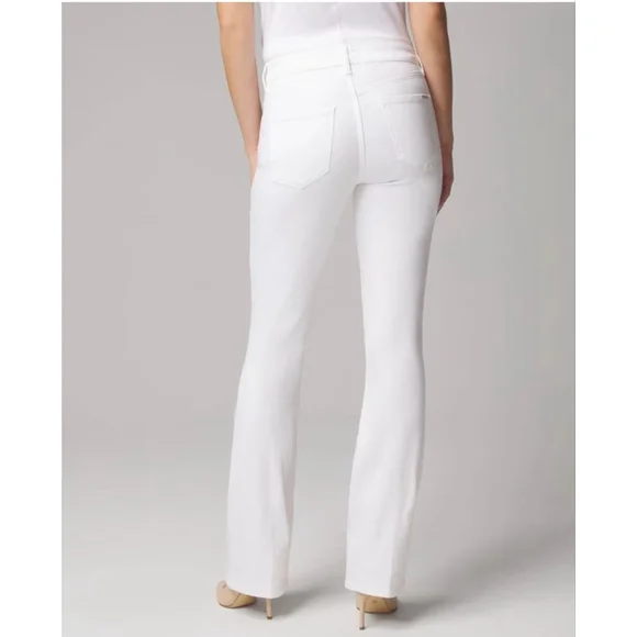NWT White House Black Market White High-Rise Skinny Flare Jeans Size 8 - Picture 3 of 12